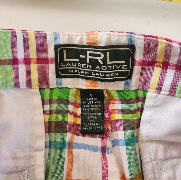 Polo Ralph Lauren Women's Plaid Bermuda Shorts High Rise Stretch Golf Size 4 - Picture 5 of 9